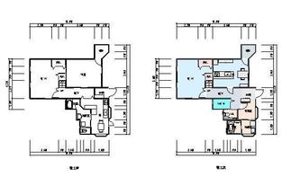 リフォーム前後の間取り図