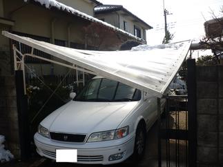 ①大雪後の現場の状況